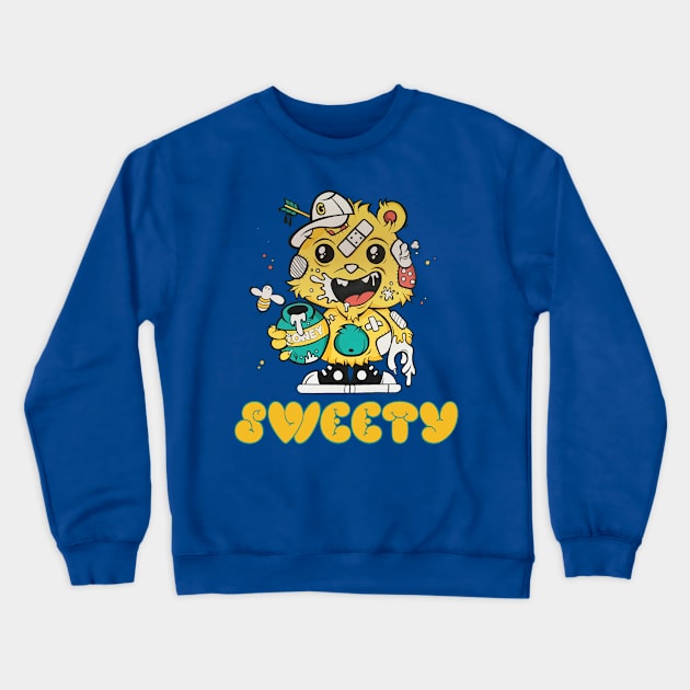 Cute Funny Baby Bear Child Birthday Kids School Costume Gift Crewneck Sweatshirt by peter2art